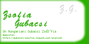 zsofia gubacsi business card